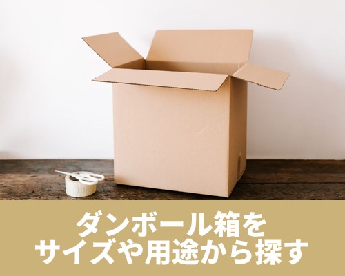 ダンボールの選び方|サイズ・用途から探せる完全ガイド